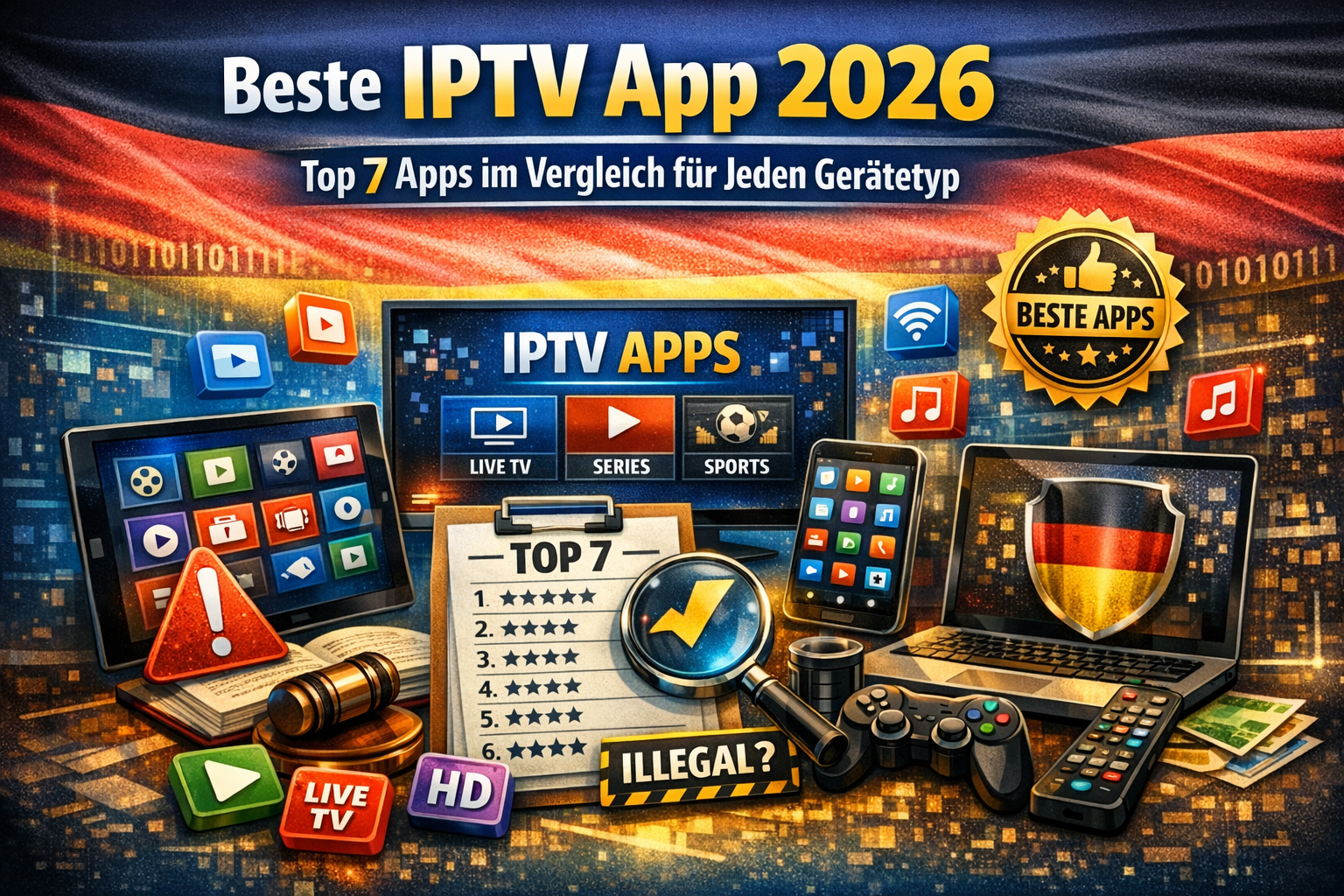 Beste IPTV App 2026 – Top 7 Apps im Vergleich für Jeden Gerätetyp